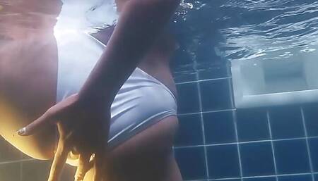 Undewater ass private villa fuck