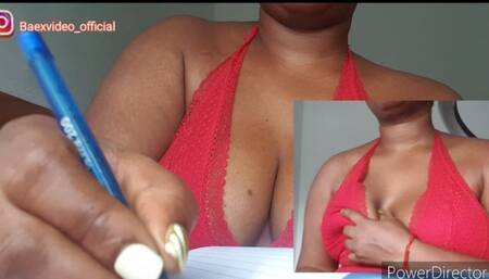 Oh my Goodness she can't concentrate to study, feeling horny, need you here