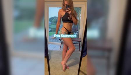 Sexy Petite Blonde Eva Summers - Strip Tease - Undressing