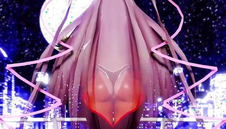 Taimanin - Sexy Teen With Huge Tits Dancing + Gradual Undressing (3D HENTAI)