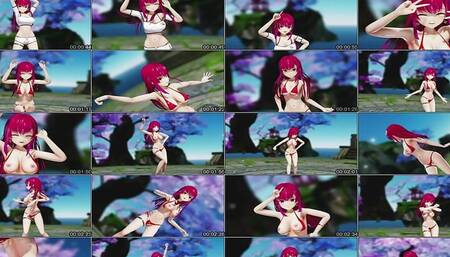 Marine - Sexy Teen Dancing + Gradual Undressing (3D HENTAI)