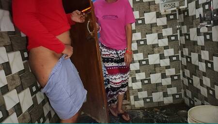 My step sister see me masturbating in the bathroom. and had sex with me.