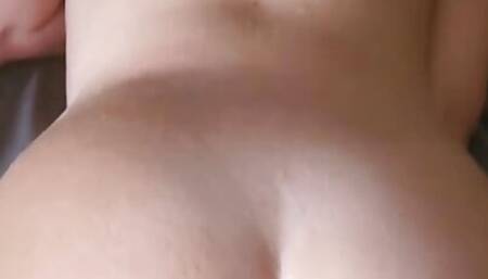 Milf pawg humps vibrator to orgasm then gets cum shot on big ass