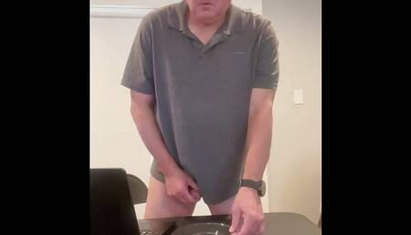 Andrew Powell eats his own cum!