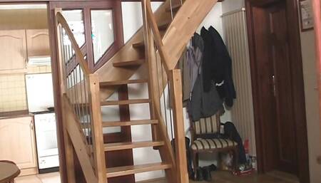 Wife catches mom jumping his cheating dick