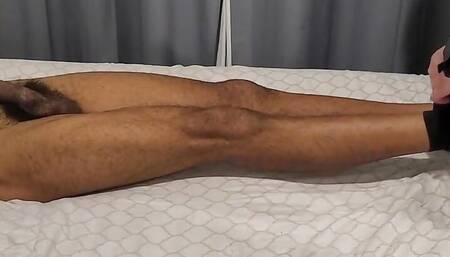 Bearded Master Tying Boy's Legs and Allowing It to Cum
