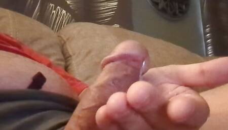 Chill Cumshot on The Couch.. I let it ooze