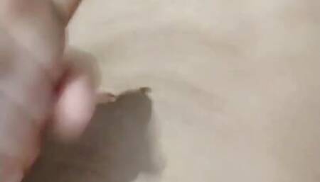 Masturbating my cock and cumming hard