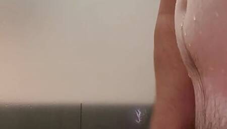 Shower with nude sock