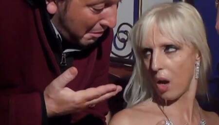 A woman who loves obscene sex with a cock full of cum in scene 02 from the movie La marcazzi e il grande randello