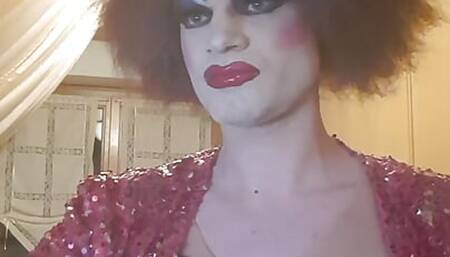 Party slut showing makeup