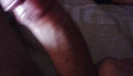 Alone at home masturbating.