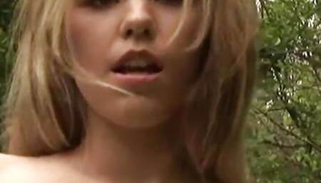 All Natural Kira Lanai Does Some Outdoor Dildo Drilling!