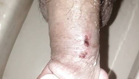 Morning squirt pissing my luro big cock