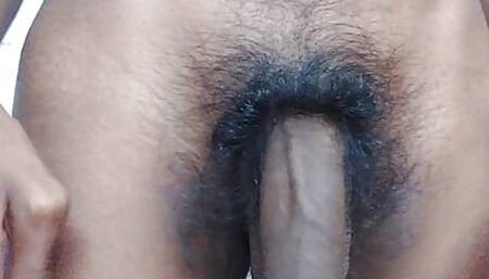 Shaving a hairy itching Cock and balls within minutes