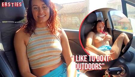 Ersties -Serina Gets Off in Her Car on a Public Street