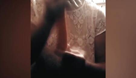 Real stepmom very horny plays with carrot and masturbate