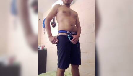 The Latino Tony Alvasans alone at home and is looking for a way to distract himself.