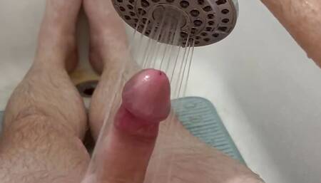 Shower Head Play and Cum Hands Free from Shower Head Stream