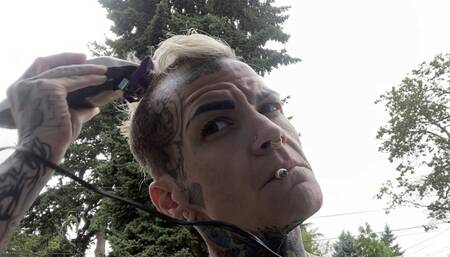 Buff Butch Dyke Shaves Head