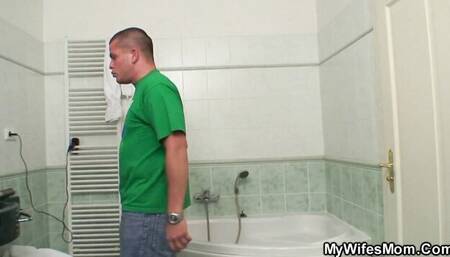 Busty mom movie with pleasing inamorata from My Wifes Mom