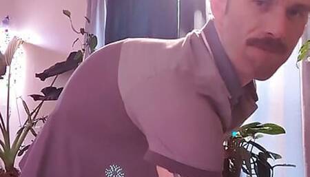 Bowing clouds and stoking cock