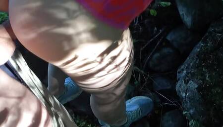 It's always exciting to fuck on public beach and cum on nice round ass