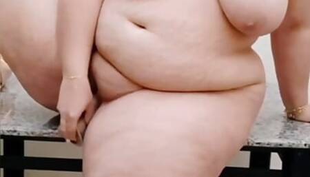 Slowly Fucking My Fat Wet Pussy with 12 Inch Dildo