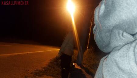 I showed my ass to a stranger at the bus stop! see his reaction!