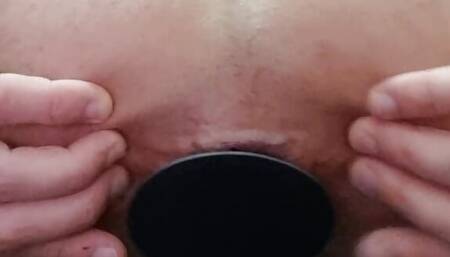 Wrecked asscunt after wearing a plug for hours!