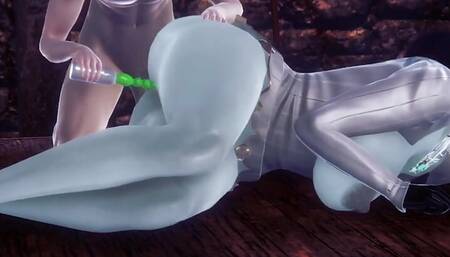 Alcina Dimitrescu takes anal beads dildo up her ass - Resident Evil Village Porn Parody