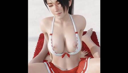 Dead Or Alive Momiji Riding At The Beach (Hair Version)