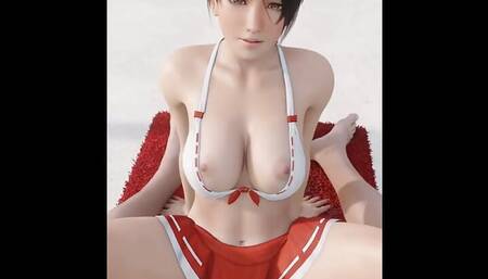 Dead Or Alive Momiji Riding At The Beach