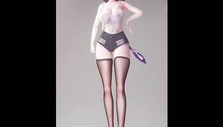 Genshin Impact - Thick Raiden In Sexy Shorts And Stockings Dancing (3D HENTAI)