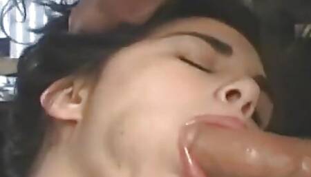 Vintage hairy girl is delivers packages and hot and heavy sex