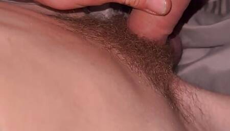 Pre cum from uncut cock