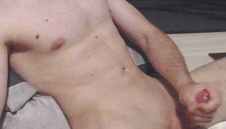 Moaning Cumshot while watching hot porn with moaning girl