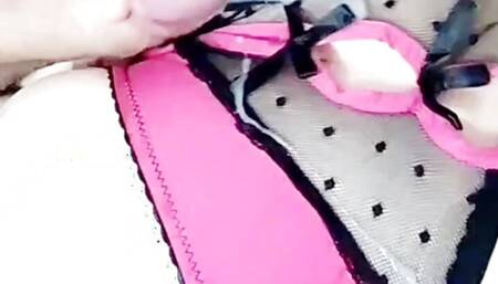 POV - CUMMING ON LINGERIE - DOGGYSTYLE FUCK FROM BEHIND - CUMS ON ASS DOGGY STYLE SEX - HOT BLONDE NICE BOOTY - HUGE CUMSHOT