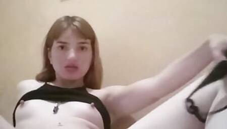 Hot schoolgirl masturbates and loves to be watched