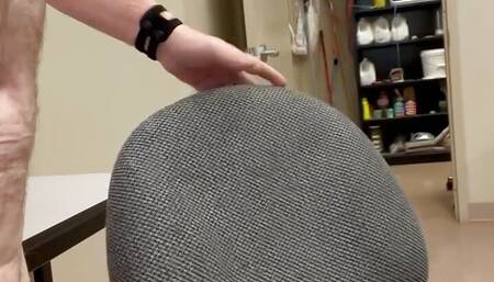 Walking Naked in University Classroom and Biology Lab and Cum on Desk