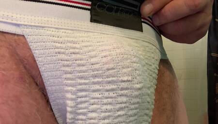 Piss in new jockstrap
