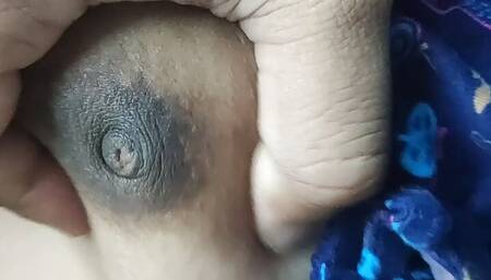 My wife Vaishu's Boobs and nipple press