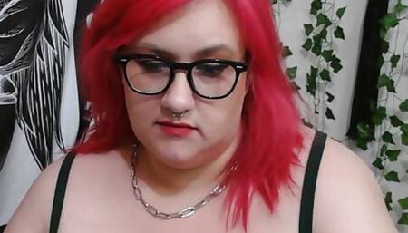 Part 1 July 25th BBW Camgirl Poppy Page Live Show - Glass Toys, Lovense, Hitachi, Big Pussy Lip Play