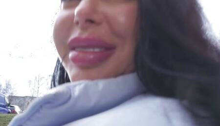 Public Agent Huge tits MILF public POV sloppy blowjob hardcore doggystyle fast fuck for curvy cougar