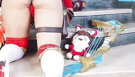 Amber genshin impact cosplay hentai