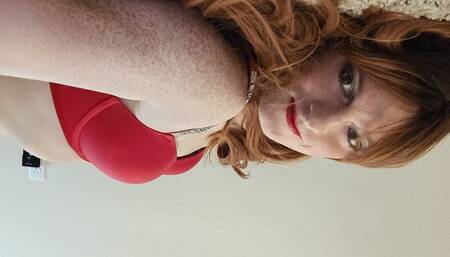 Cute Sissy in Lingerie Being a Cumslut