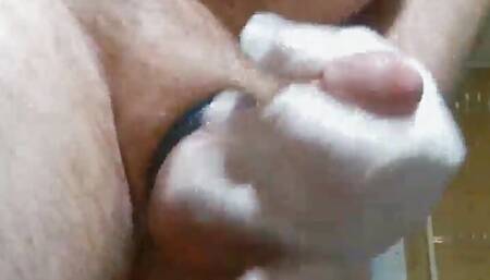 Jacking off lubed
