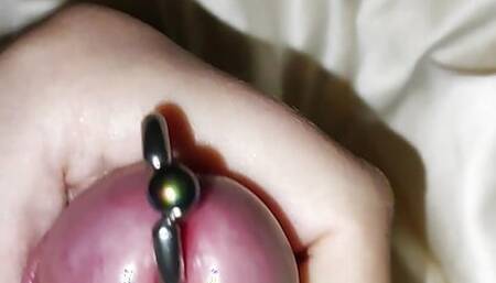 Prince Albert Piercing jerking Off Masturbation