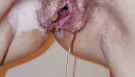 Real American amateur Mormon wife pissing and spreading