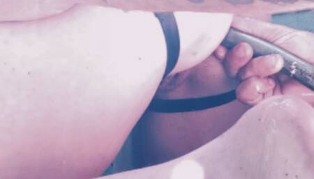 Getting wet and dirty in front of the neighbors